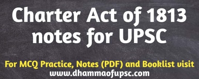 Charter act of 1813 UPSC