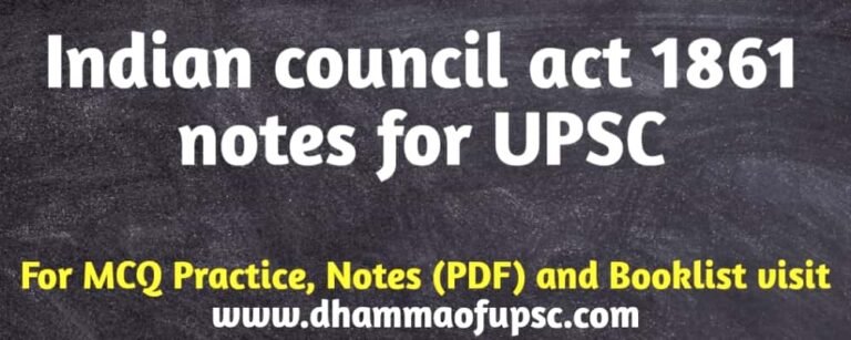 Indian council act 1861 UPSC
